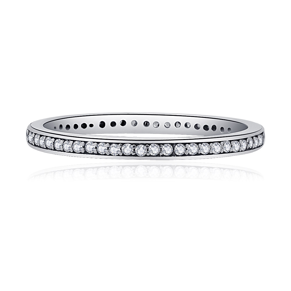 White Cubic Zirconia Silver Eternity Ring